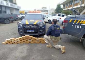 Motorista é preso com 50 kg de pasta base de cocaína escondidos em caminhonete na BR-040, em Juiz de Fora